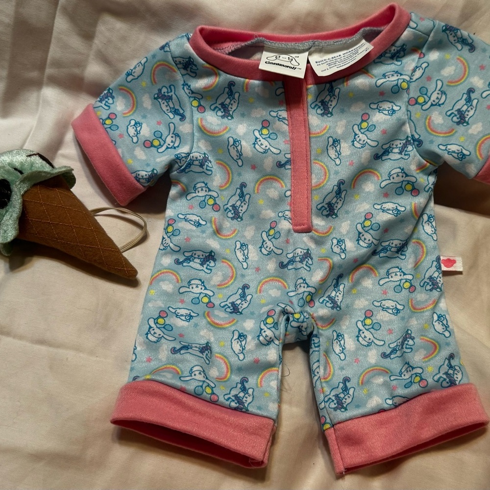 Build a Bear Cinnamoroll onesie and ice cream
